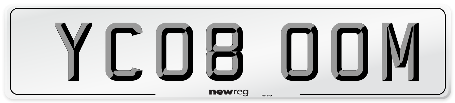 YC08 OOM Number Plate from New Reg